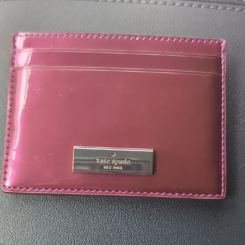 Kate Spade Burgundy Card Holder